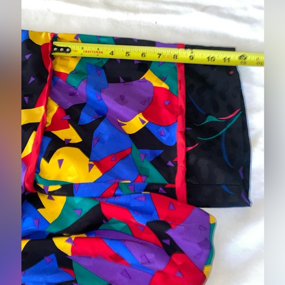 Vintage 80s 90s Emporium Capwell California Geometric Robe 100% Silk Women’s M - Picture 8 of 12